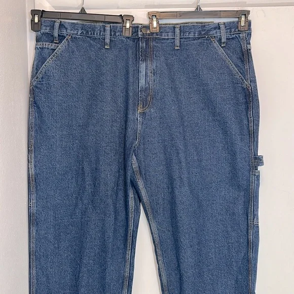 RK Brand Big Man Cotton Denim Carpenter Blue Jeans 50x30 - Picture 8 of 14